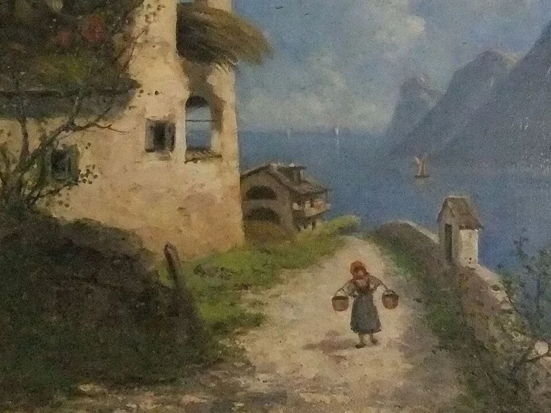 1855-Gabriele Maria Deininger-Arnhard - Trasportatore d'acqua sul Lago di Garda